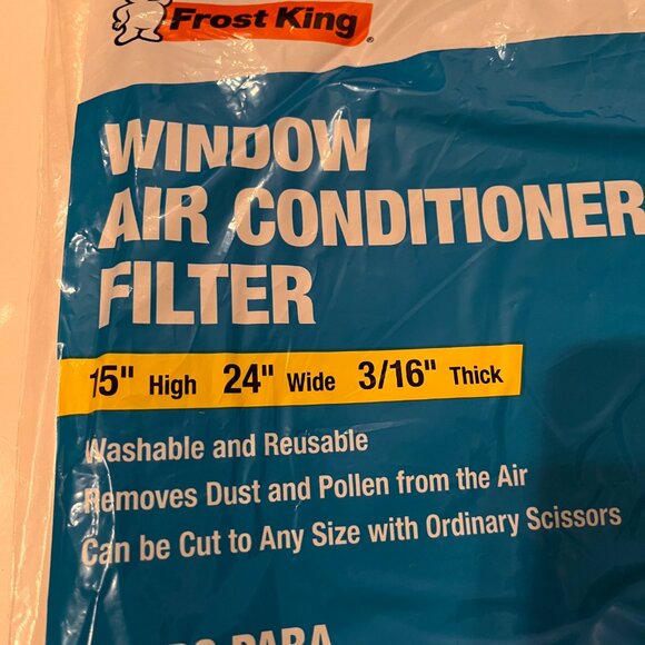 Window Air Conditioner Filter (new) /  15" High 24" wide 3/16" thick  Frost King - Picture 8 of 12